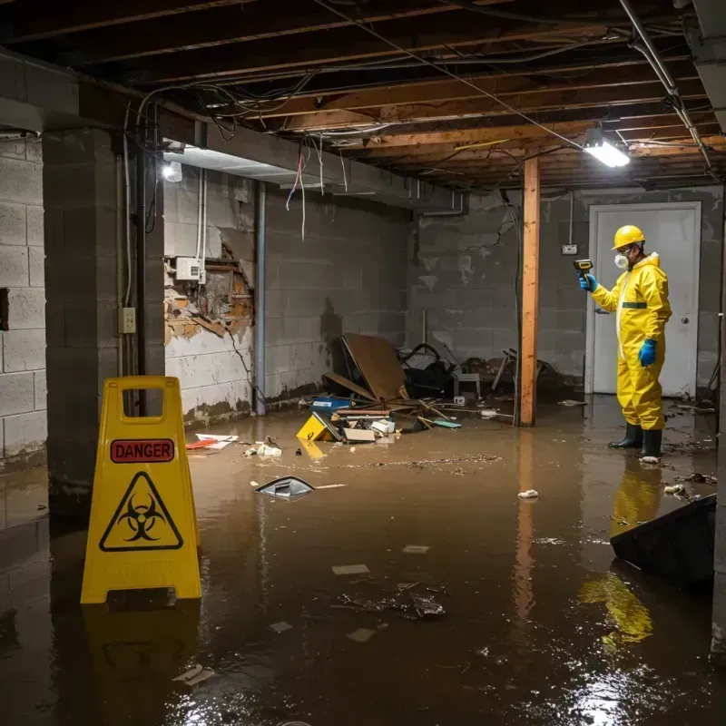 Flooded Basement Electrical Hazard in Mahopac, NY Property